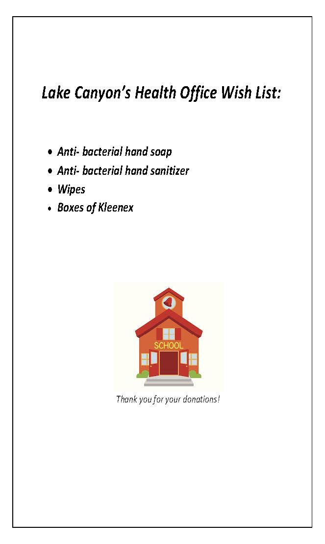 Health Assistant Wish list
