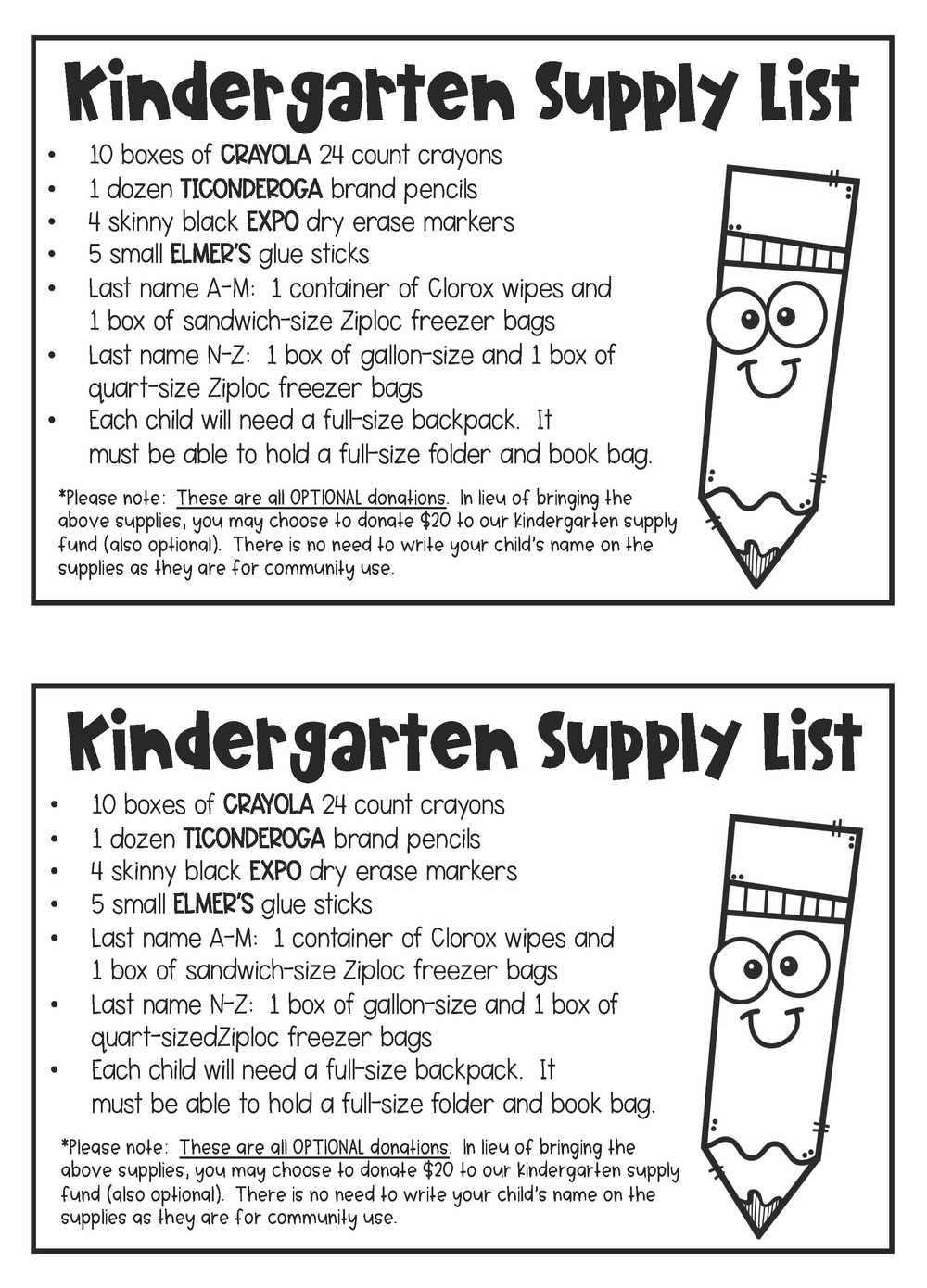 Kinder materials